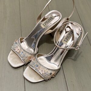 Badgley Mischka Gold Embellished Heels